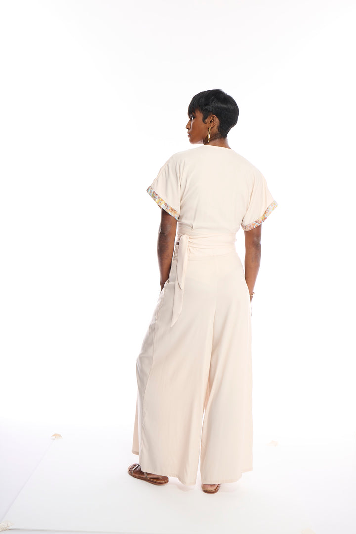 Cupro Pleated Palazzo Pant
