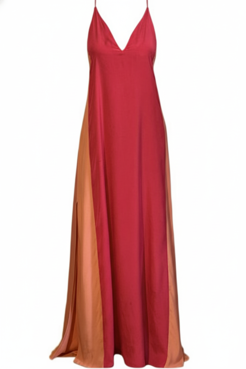 Ghost mannequin Rose Silk Dress