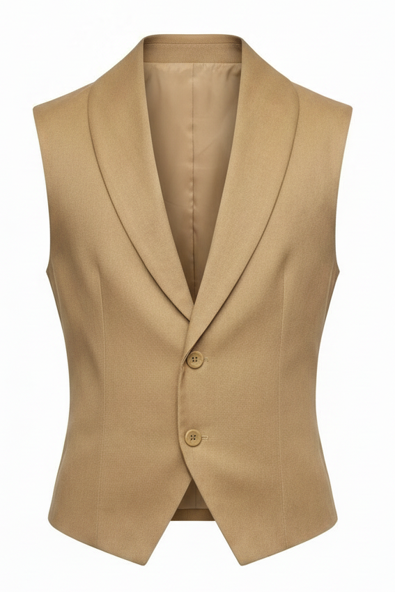 Ghost mannequin vest - front with inside neckline visible