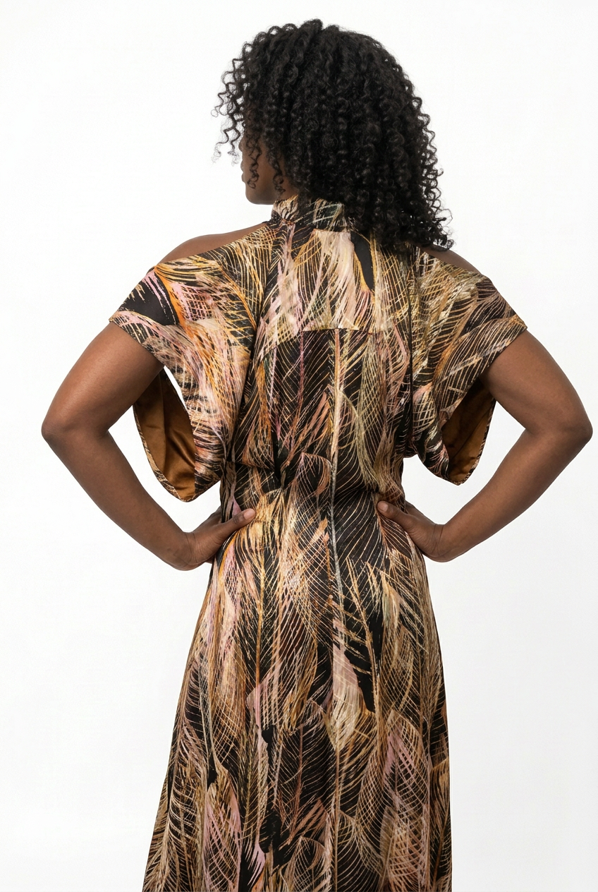 Moremi Dress hands-at-waist rear view