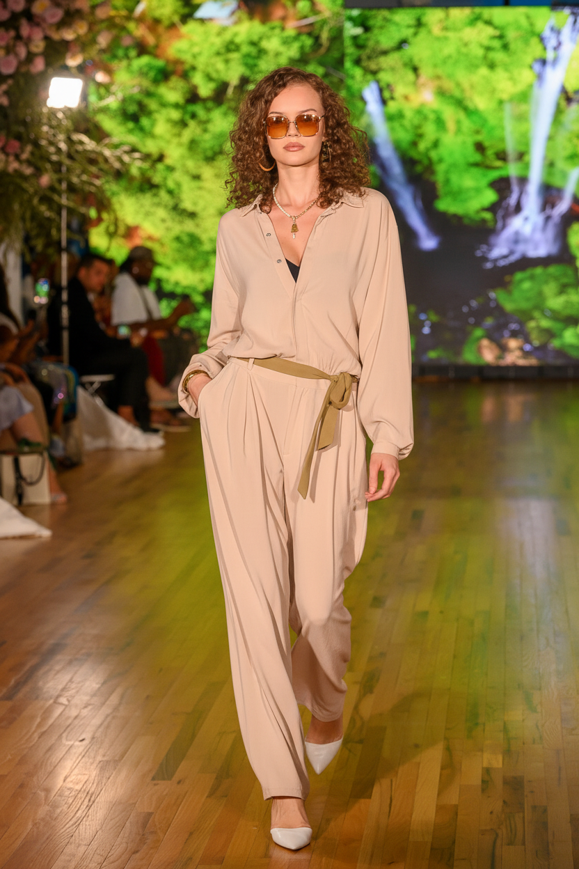 Runway Model — Cropped & Blurred Background