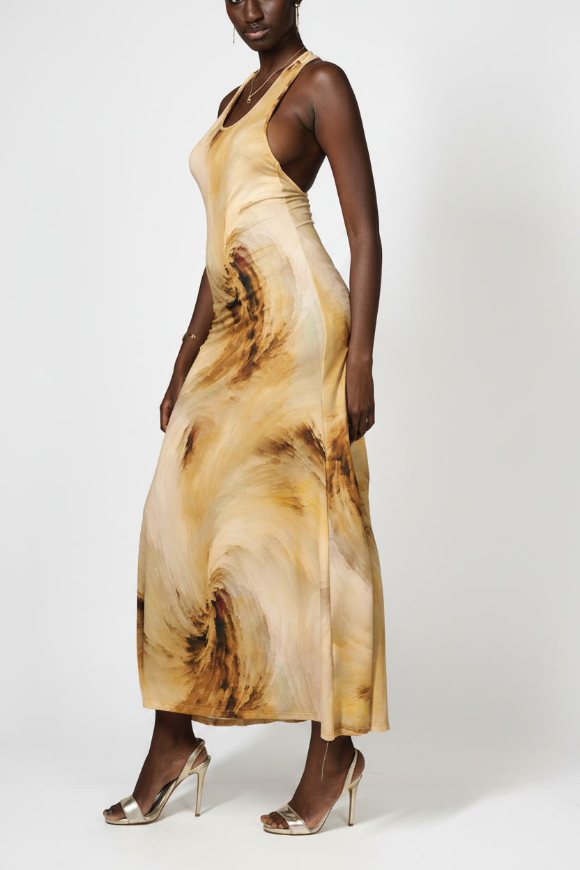 Sedona Tank Dress – Model Shot White Backdrop