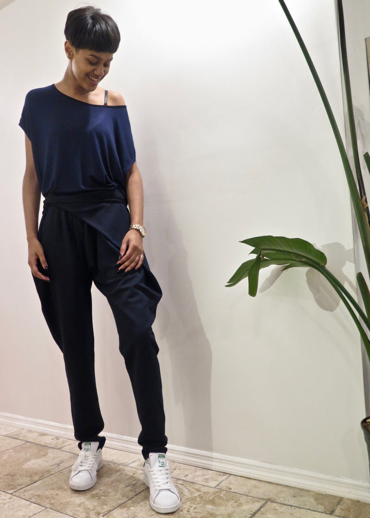 Wool Jersey Wrap Pant